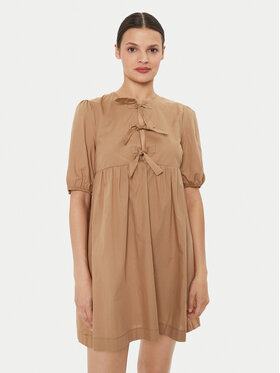 ViCOLO ViCOLO Vsakodnevna obleka TB1519 Rjava Regular Fit