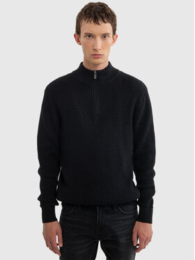 BIG STAR BIG STAR Sweter KARLIS Czarny Basic Fit