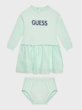 Guess Guess Rochie elegantă A3RK08 KA6V0 Verde Regular Fit