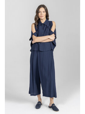 Deni Cler Milano Deni Cler Milano Spodnie materiałowe T-DC-5233-F2-20-58-1 Granatowy Loose Leg