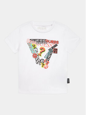 Guess Guess T-Shirt N3YI19 K8HM4 Biały Regular Fit