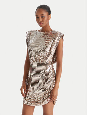 BOSS BOSS Коктейлна рокля C_Dillana 50548317 Златист Slim Fit
