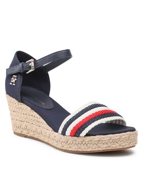 Tommy Hilfiger Tommy Hilfiger Espadrile Mid Wedge Corporate FW0FW07078 Mornarsko modra