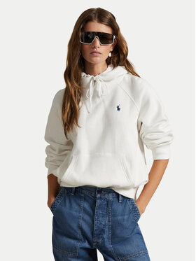 Polo Ralph Lauren Polo Ralph Lauren Džemperis ar kapuci 211971698001 Balts Regular Fit