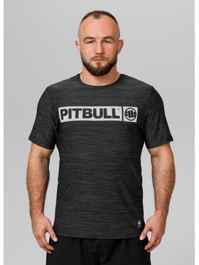 PITBULL PITBULL Koszulka techniczna Casual Sport Hilltop Czarny Regular Fit