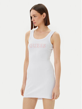 Guess Guess Igapäevane kleit V5GK06 K8RT2 Valge Slim Fit
