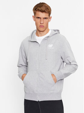 New Balance New Balance Pulóver Essentials Stacked Logo French Terry Jacket MJ31536 Szürke Regular Fit