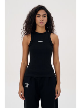 Misaga Misaga Top CORE RIB TANK TOP Czarny Slim Fit