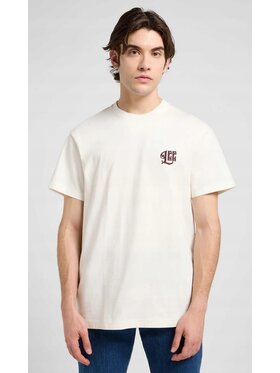 Lee Lee T-Shirt Relaxed Graphic Tee Biały Relaxed Fit