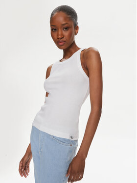 Calvin Klein Jeans Calvin Klein Jeans Top Variegated J20J223104 Bijela Slim Fit