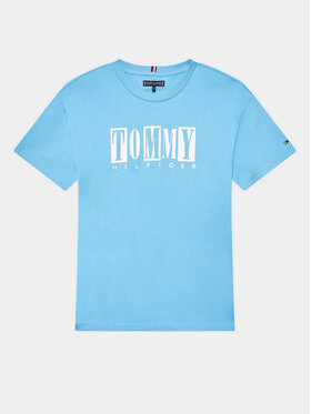 Tommy Hilfiger Tommy Hilfiger T-Shirt KB0KB08213 D Niebieski Regular Fit