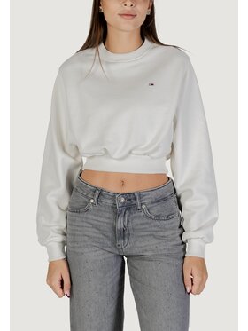 Tommy Jeans Tommy Jeans Felpa TJW CRP S-FLAG CREW Bianco Casual Fit