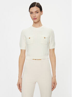 Elisabetta Franchi Elisabetta Franchi Megztinis MK-09S-37E2-V250 Écru Regular Fit