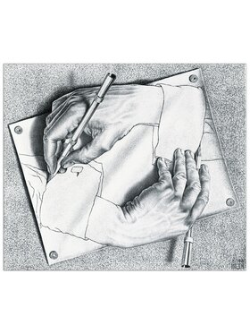 Artopweb Artopweb Dekoracja ścienna Drawing Hands, 1948 Kolorowy