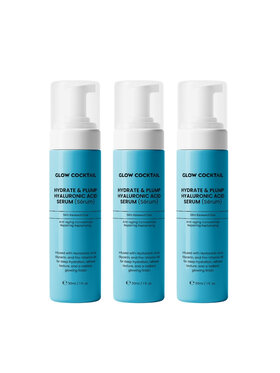 Glow Cocktail Glow Cocktail 3 x nawilżające i ujędrniające serum z kwasem hialuronowym 30 ml Zestaw do pielęgnacji skóry