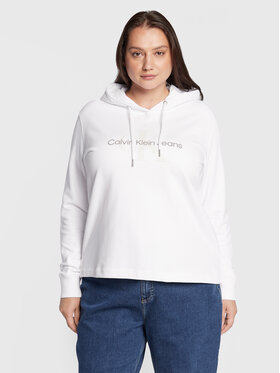 Calvin Klein Jeans Plus Calvin Klein Jeans Plus Суитшърт J20J218878 Бял Regular Fit
