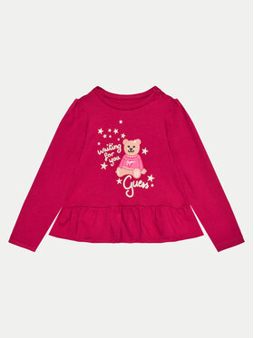 Guess Guess Bluza K4BI17 J1314 Bordo rdeča Regular Fit