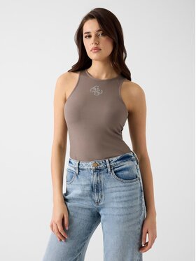 Guess Guess T-Shirt 180724 Hnědá Classic Fit