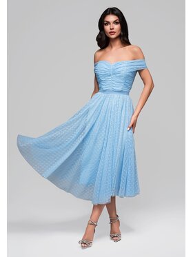 Ombre Ombre Sukienka koktajlowa LA-OM-DLR131 Niebieski Regular Fit
