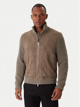 BOSS BOSS Ādas jaka H-Maparo 50547673 Bēšs Regular Fit