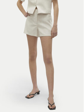 Vero Moda Vero Moda Szövet rövidnadrág Florence 10306692 Ekru Regular Fit