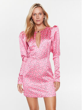 ROTATE ROTATE Φόρεμα κοκτέιλ Satin Mini Cutout 1001042763 Ροζ Regular Fit
