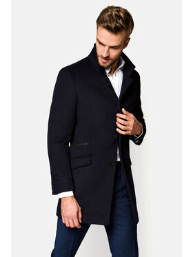 Lancerto Lancerto Płaszcz wełniany Salvador KU054220000006 Granatowy Regular Fit