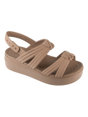 Crocs Crocs Sandali Brooklyn Knot Low Wedge Sandal Marrone