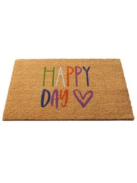 MIAhome MIAhome Wycieraczka wejściowa Happy Place Brązowy
