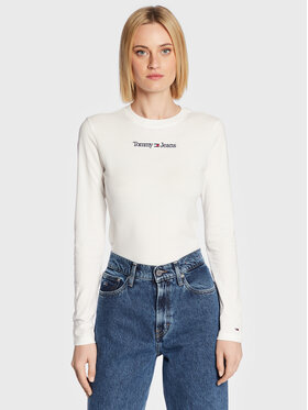 Tommy Jeans Tommy Jeans Блузка Baby Serif Linear DW0DW14363 Білий Regular Fit