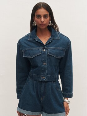 Le Collet Le Collet Kurtka jeansowa NEW SIENA Granatowy Classic Fit