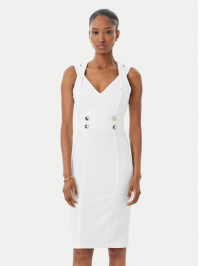 Rinascimento Rinascimento Rochie cocktail CFC0019924002 Alb Regular Fit