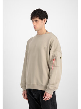 Alpha Industries Alpha Industries Bluza Alpha Essentials Rubber Logo Sweatshirt Żółty Relaxed Fit