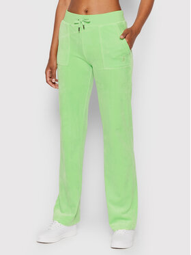 Juicy Couture Juicy Couture Spodnie dresowe Del Ray JCAP180 Zielony Regular Fit