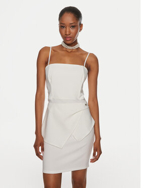 Rinascimento Rinascimento Rochie cocktail CFC0119098003 Alb Slim Fit