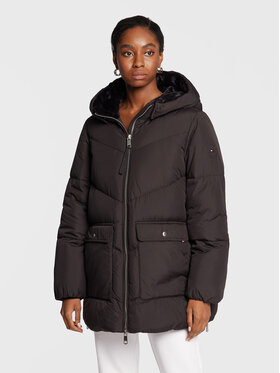 Tommy Hilfiger Tommy Hilfiger Geacă de iarnă Chevron Sorona WW0WW36211 Negru Relaxed Fit