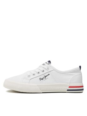 Pepe Jeans Tenis Superge Brady Basic G PGS30561 Bela