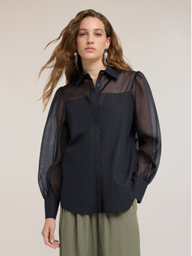 Motivi Motivi Camicia 5097Q001028N033 Nero Regular Fit