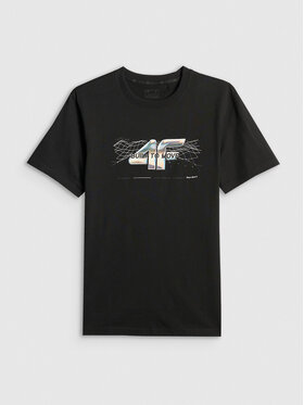 4F 4F T-Shirt IN MOTION Czarny Regular Fit