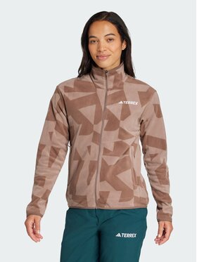 adidas adidas Bluza Terrex Multi Printed Full-Zip Fleece Brązowy Regular Fit