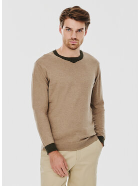 Pako Lorente Pako Lorente Sweter P24WF-2X-017 Beżowy Classic Fit