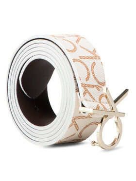Calvin Klein Calvin Klein Pasek Damski Ck Logo Belt 30mm Mono K60K607334 Biały