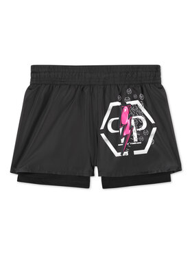 PHILIPP PLEIN PHILIPP PLEIN Športové kraťasy 4889 Čierna Jogger Fit