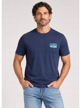 Wrangler Wrangler T-Shirt Small Graphic Tee Niebieski Regular Fit