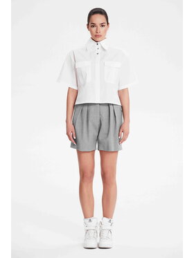 BENU BENU Koszula koszula z kołnierzykiem Biały Oversize