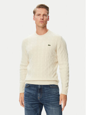 Lacoste Lacoste Sweter AH2924 Beżowy jasny Regular Fit