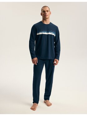 Henderson Henderson Piżama 45492 Granatowy Regular Fit
