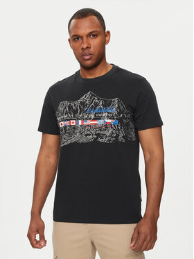 Napapijri Napapijri T-Shirt S-Turin NP0A4HQG Μαύρο Regular Fit