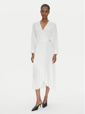 TWINSET TWINSET Koktejlové šaty 251TP2420 Krémová Loose Fit