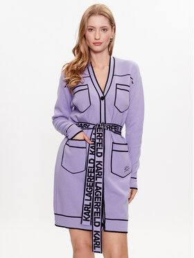 KARL LAGERFELD KARL LAGERFELD Kardiganas 230W2011 Violetinė Regular Fit